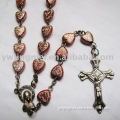 Plastic with rubine plated custom rosary necklace